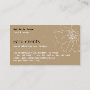 Floral Dreams Ecru Business Card