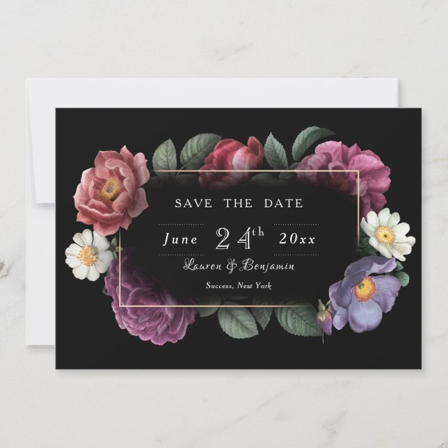 Floral Dreams Save the Date Announcement (Front)