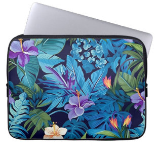 'Floral Dreams' - Tropical floral design Laptop Sleeve