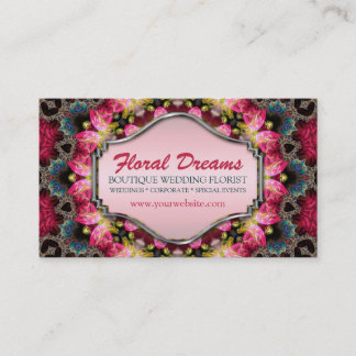 Floral Dreams Vintage Fractal Art Business Card