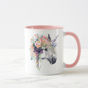 Floral Dressed Unicorn Mug
