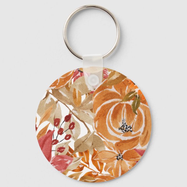 Floral Dresses For Wedding Key Ring (Front)