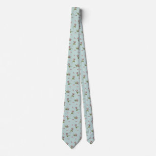 Floral Duck egg Tie