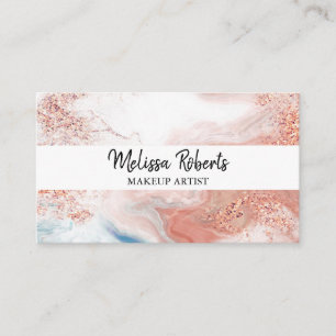 Floral dusty black & gold QR logo photo Business Card