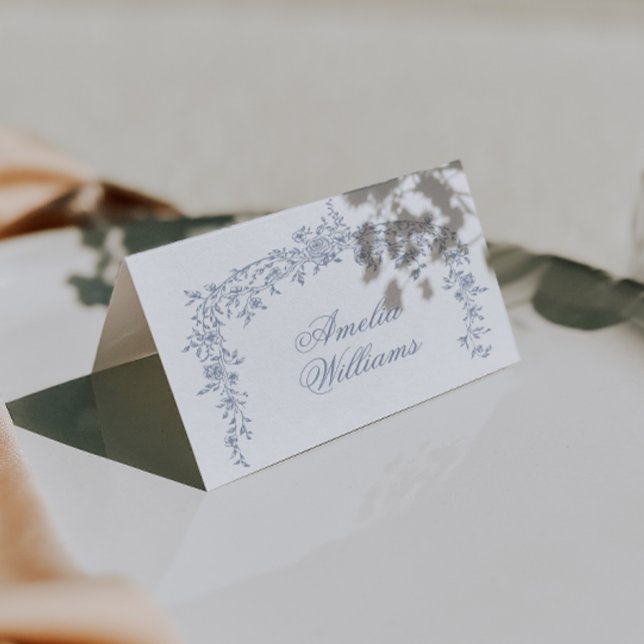 Floral Dusty Blue Boho Botanical Unique Wedding Table Number (Creator Uploaded)