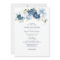 Floral Dusty Blue Botanical Script Wedding