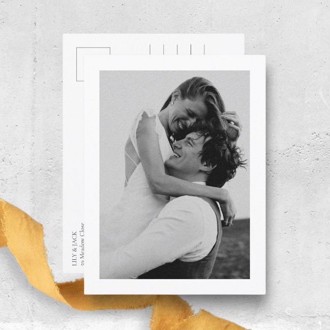 Floral Dusty Blue Hydrangea Wedding Thank You Postcard (Creator Uploaded)