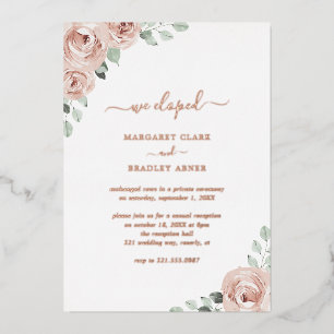 Floral Dusty Rose Gold Elegant Wedding Reception