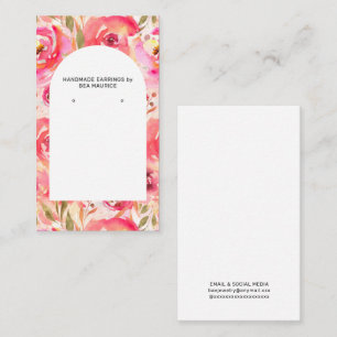 Floral Earring Display Holder Card