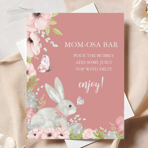 Floral Easter Baby Shower Mum-osa Bar Poster