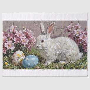 Floral Easter Bow Bunny Rabbit and Eggs  Tissue Paper