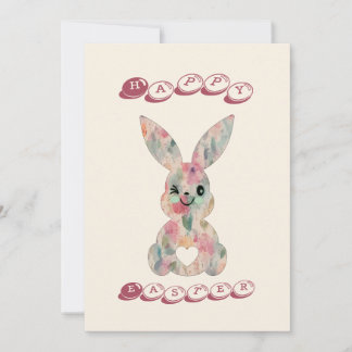 Floral Easter Bunny Card