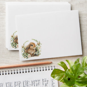 Floral Easter Bunny Envelope