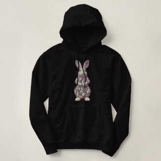 Floral Easter Bunny Made of Flowers and Easter Egg Hoodie