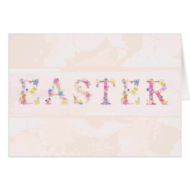 Floral Easter Card (Front Horizontal)