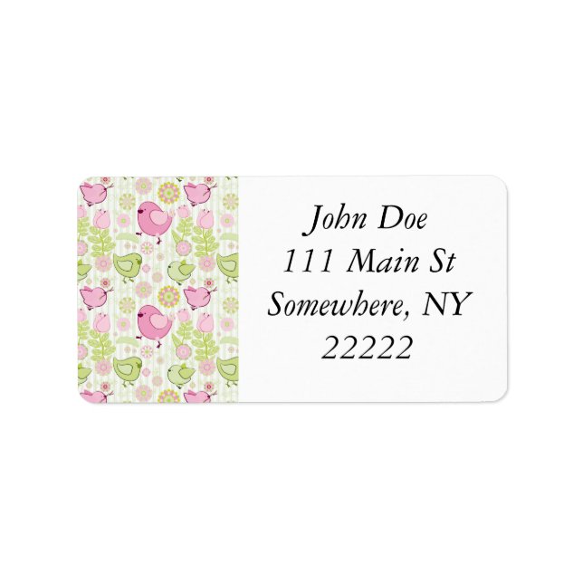 Floral Easter Chicks Label (Front)