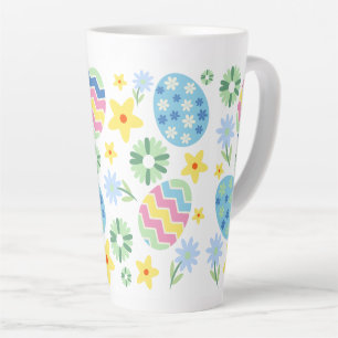 Floral Easter Egg Latte Mug