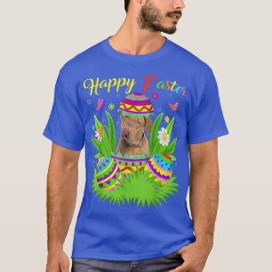 Floral Easter Egg Lover Funny English Mastiff Dog  T-Shirt