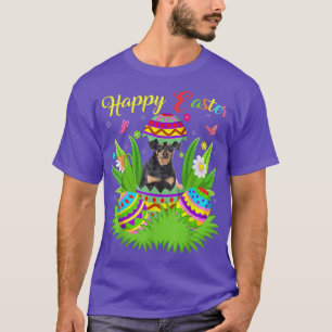 Floral Easter Egg Lover Funny Miniature Pinscher D T-Shirt