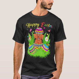Floral Easter Egg Toy Poodle Dog Easter T-Shirt