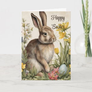 Floral Easter Greeting Thank You Card