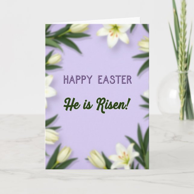 Floral Easter Message Card (Front)