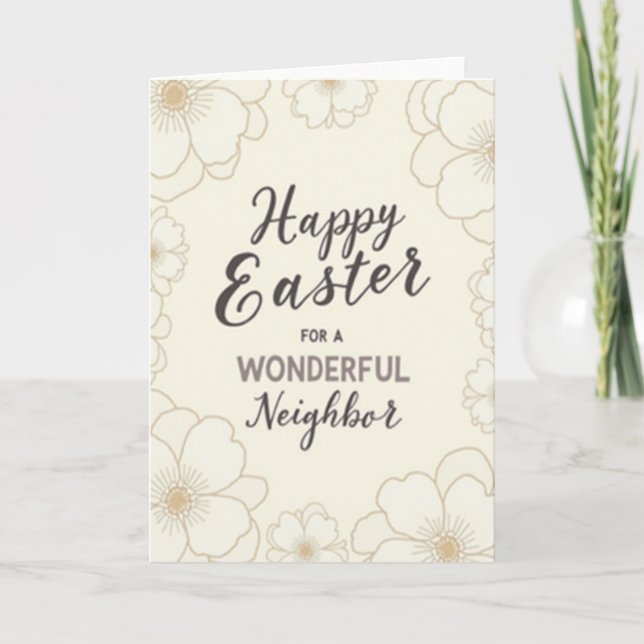 Floral Easter Neighbor Card (Front)