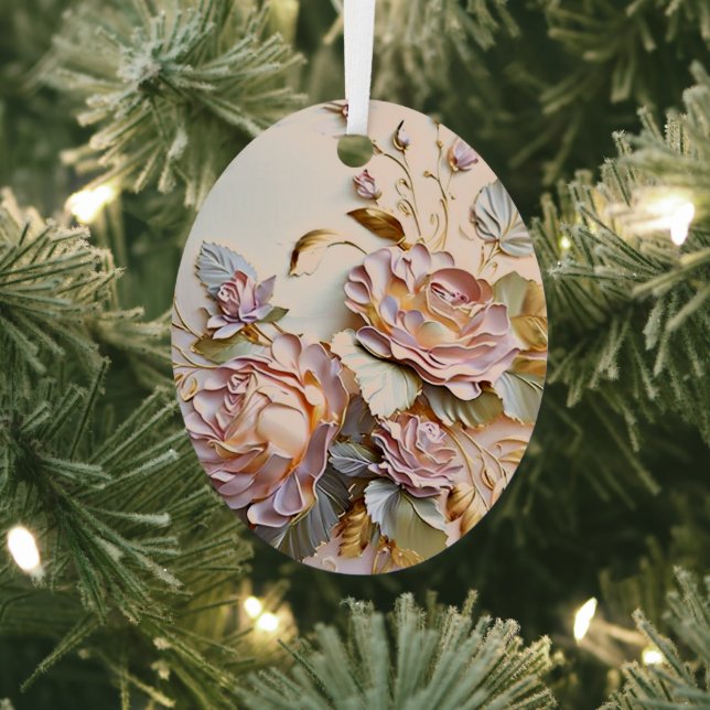 Floral Easter Painting Metal Tree Decoration (Insitu)