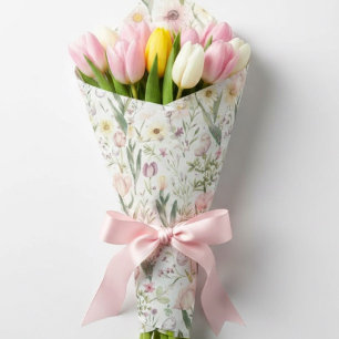 Floral Easter Pastel Spring Flower Wrapping Paper