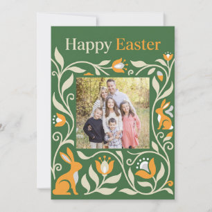 Floral Easter Photo Postcard - Personalized Botani