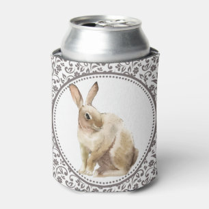 Floral Easter Rabbit Can Cooler