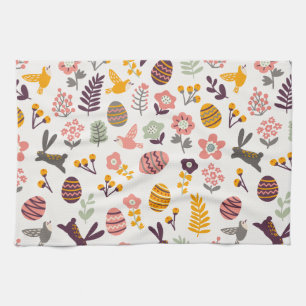 Floral Easter Spring Pattern   Kitchen Towel