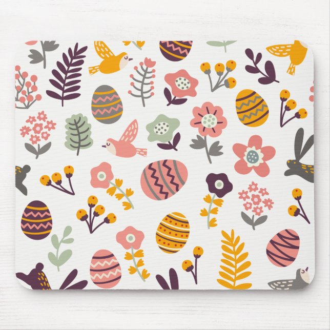Floral Easter Spring Pattern | Mousepad (Front)
