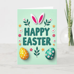 Floral Easter Wishes Card