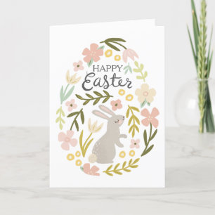 Floral Egg Easter Note Card