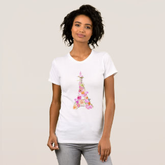 Floral eiffel tower T-Shirt