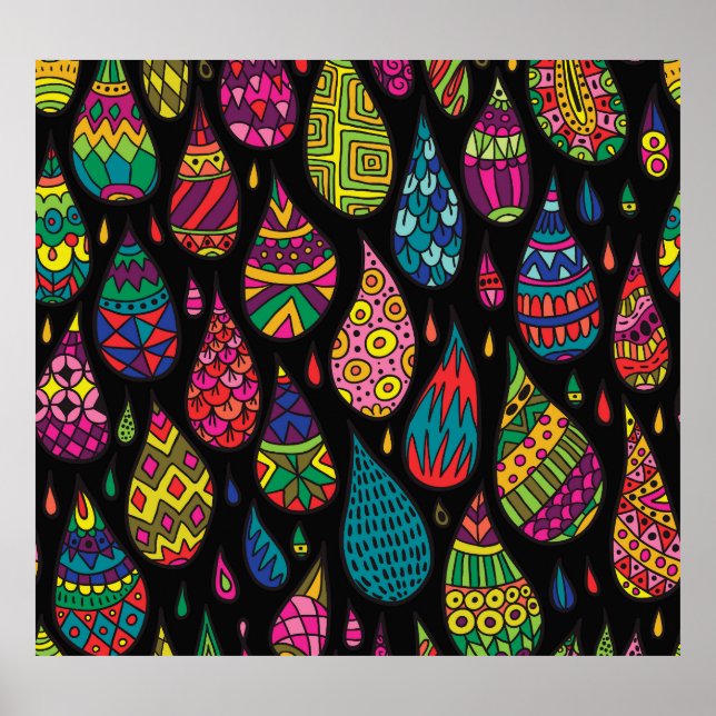 Floral elegance, abstract background. poster (Front)