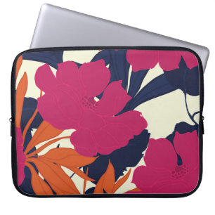 Floral elegance: abstract pattern laptop sleeve