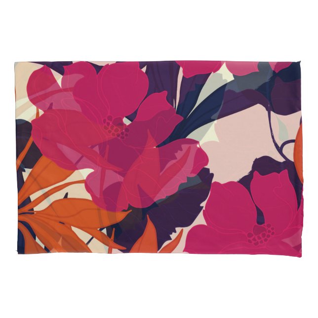 Floral elegance: abstract pattern pillowcase (Front)