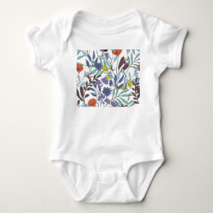 Floral Elegance, Abstract Vintage Background. Baby Bodysuit