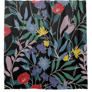 Floral Elegance: Abstract Vintage Background Shower Curtain