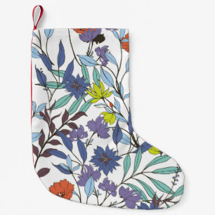 Floral Elegance, Abstract Vintage Background. Small Christmas Stocking