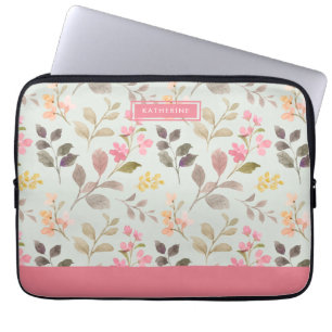 Floral Elegance Boho Stylish Cute  Laptop Sleeve