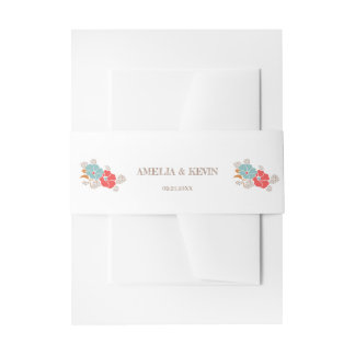 "Floral Elegance" Collection Invitation Belly Band