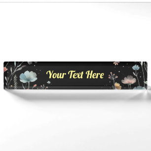 Floral Elegance: Customisable Nameplate