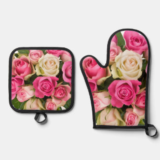Floral Elegance – Cute Flower  Oven Mitt & Pot Holder Set