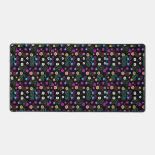 floral elegance desk mat-vintage botanical design mat