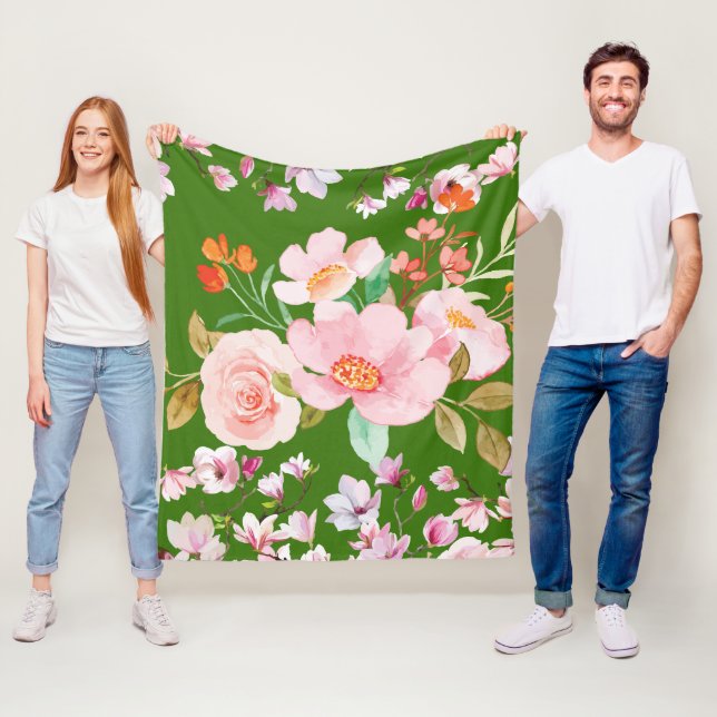 Floral Elegance  Fleece Blanket (In Situ)