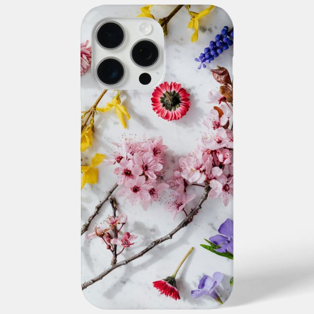 Floral Elegance iPhone 15 Pro Max Case (Back)