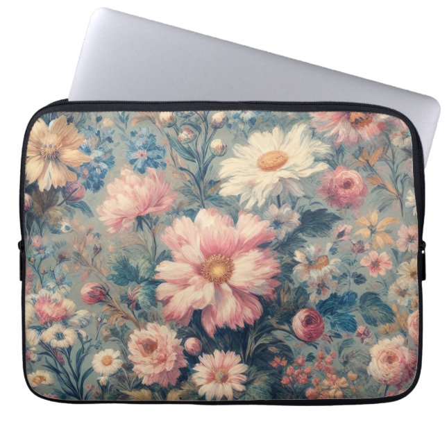 Floral Elegance Laptop Sleeve (Front)